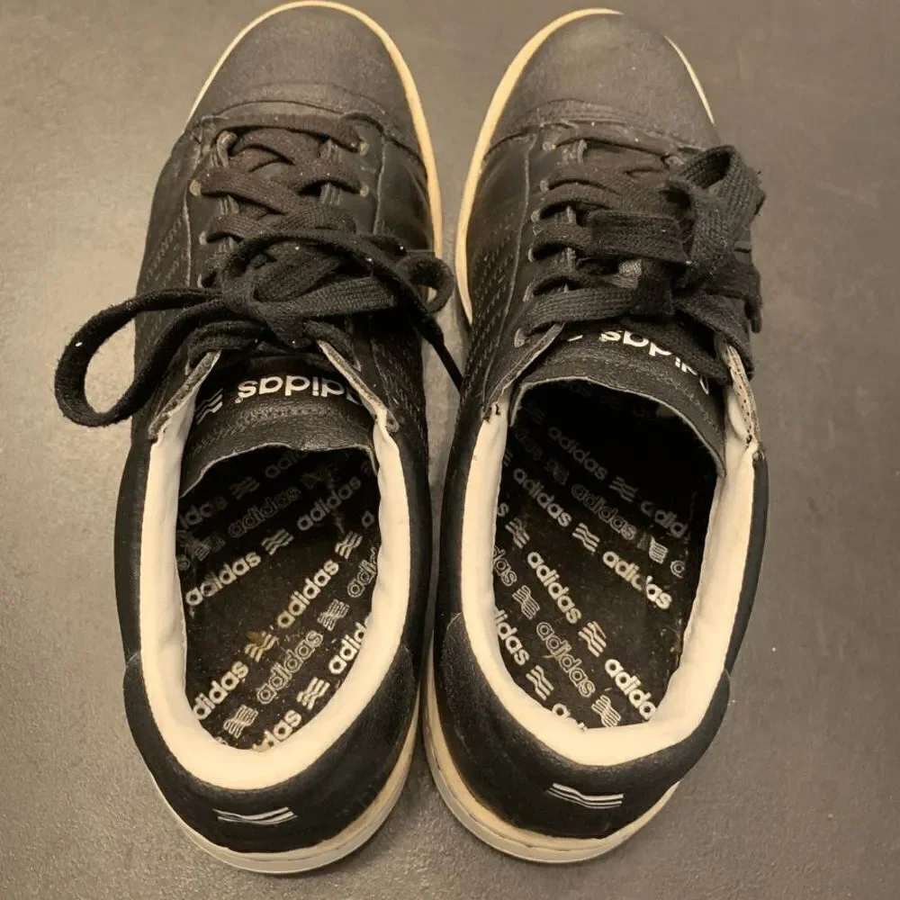 Adidas Men's Leather Lace Up Low Profile Golf Sneaker Shoes Black  Size 8